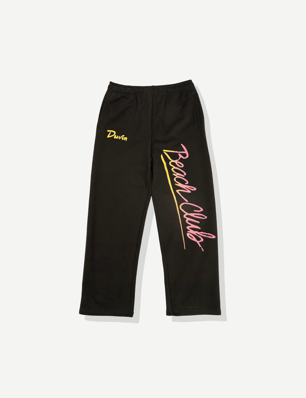 Beach Club Wide Leg Sweatpant - Black