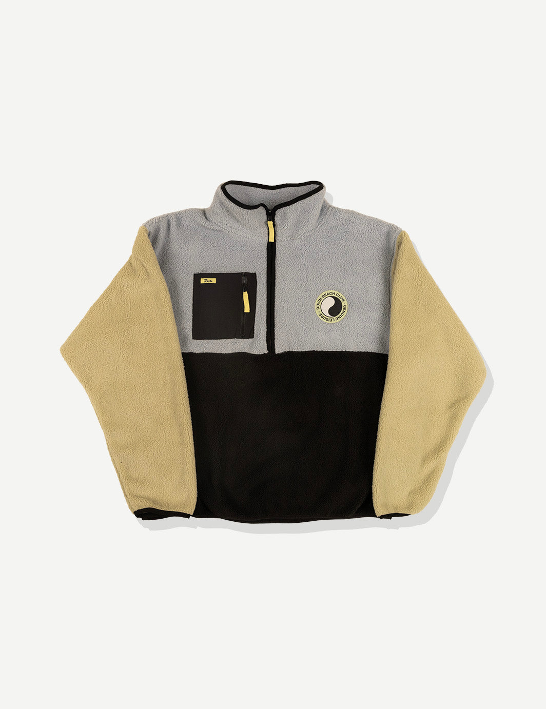 Color block Zip Sherpa