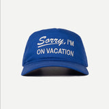Sorry On Vacation Hat - Blue 2.0