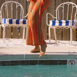Womens Vertical Red Tencel Cabana Pant