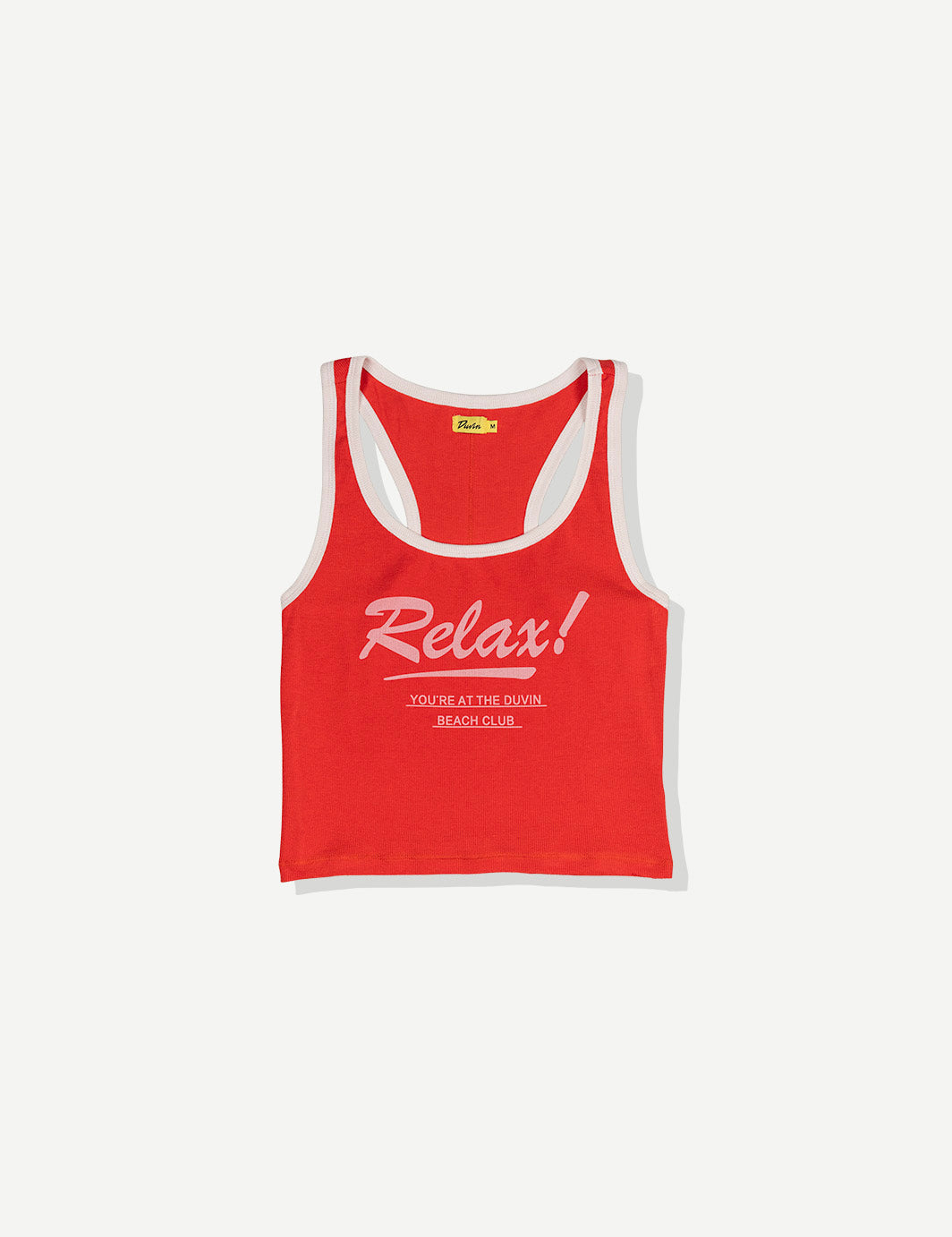 Relax Ribbed Tank - Red