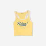 Relax Ribbed Tank - Yellow