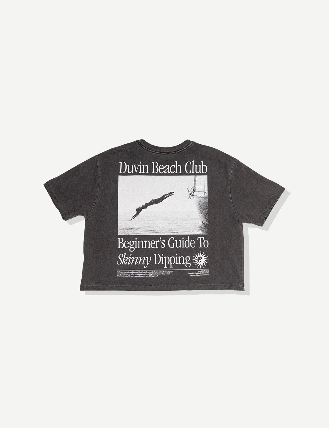 Skinny Dip Crop Tee - Black
