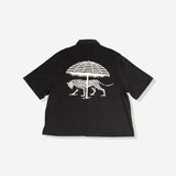 Relax Cotton Crop Buttonup - Black