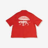 Relax Cotton Crop Buttonup - Red