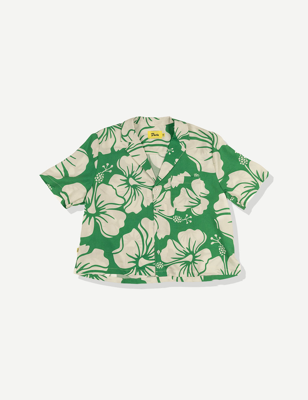 Trouble In Paradise Crop Buttonup - Green