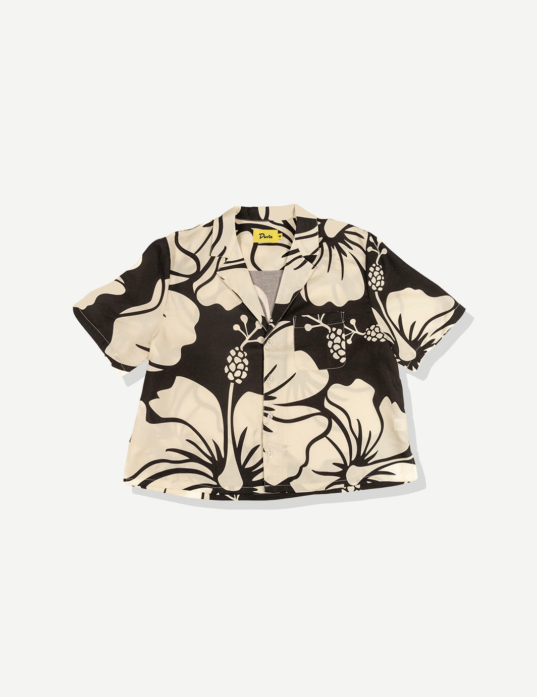 Trouble In Paradise Crop Buttonup - Black