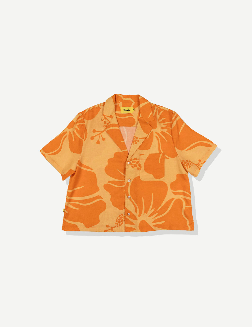 Hibiscus Crop Buttonup - Sunburnt