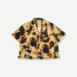 Washed Leopard Crop Buttonup