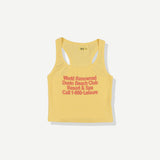 Resort and Spa Ribbed Tank - Gold