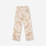 Women's Anti-Workwear Pant - Tan Hibiscus
