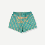 Pinstripe Short - Teal