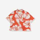 Paradise Crop Buttonup - Red 2.0