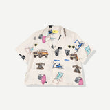 Beach Icon Crop Buttonup