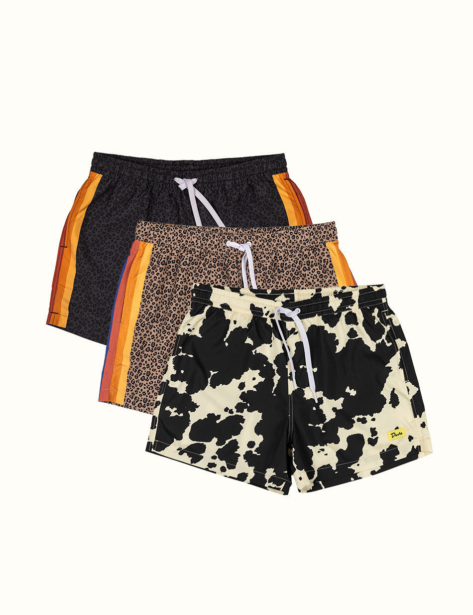 Animal Print Swim Shorts 3 Pack