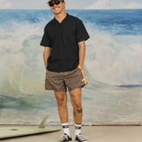 Basics Leisure Stretch Cabana Shirt Black