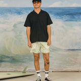 Basics Leisure Stretch Cabana Shirt Black