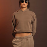 Wide Leg Sweatpant - Brown