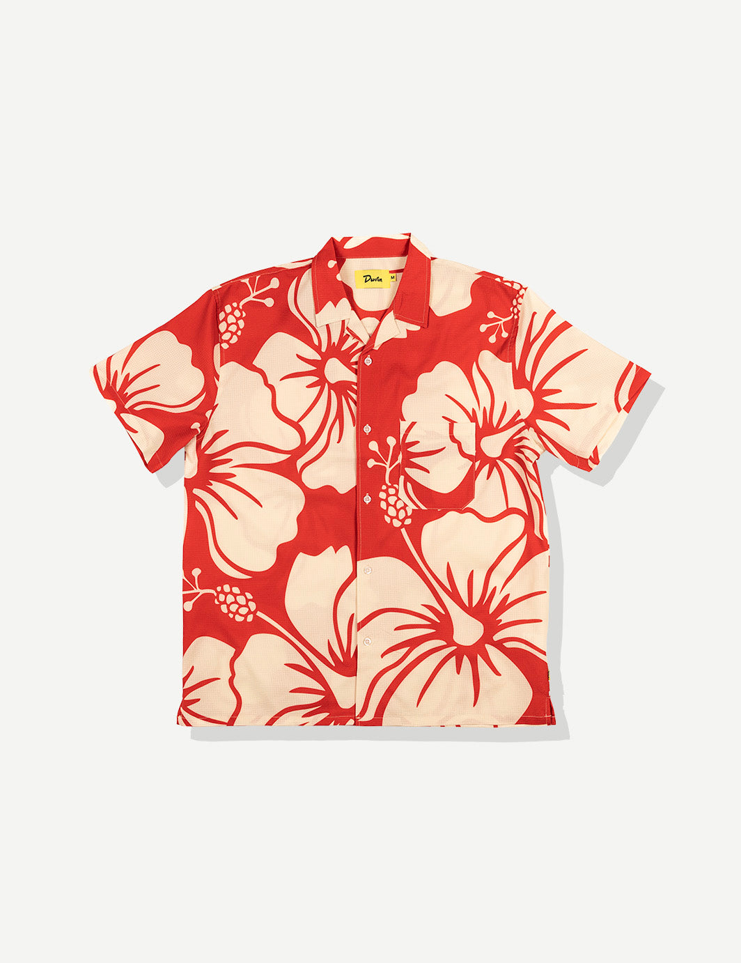 Trouble In Paradise Leisure Stretch Buttonup - Red