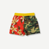 Flower Camo Swim Short Red - Boys
