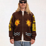 Sun Knit Zip Cardigan