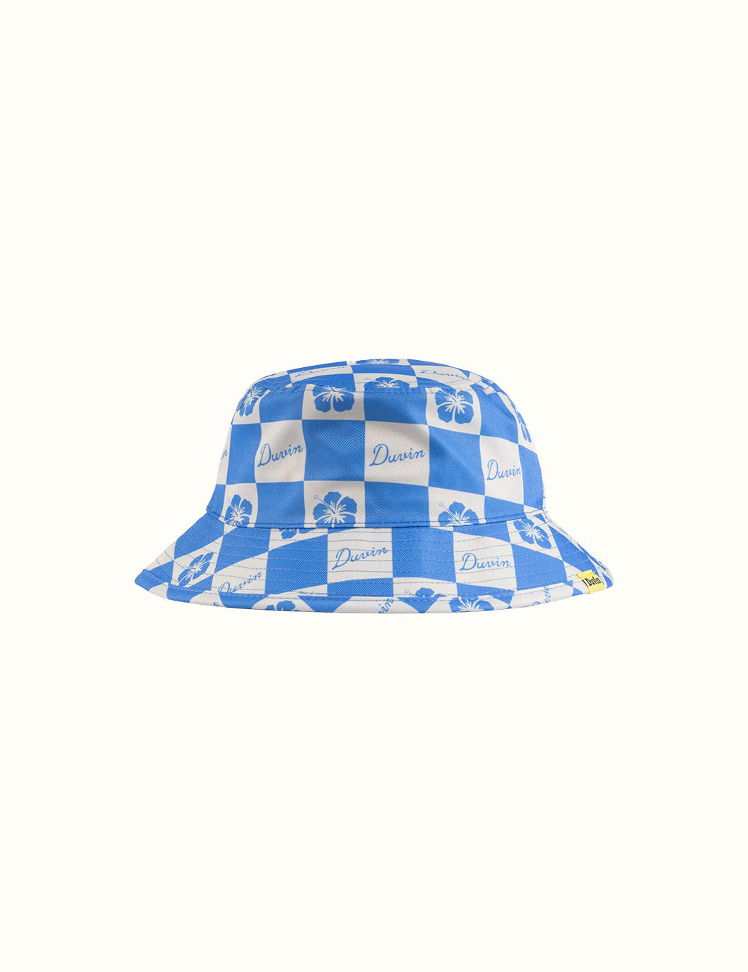 Checker Floral Bucket Hat - Blue