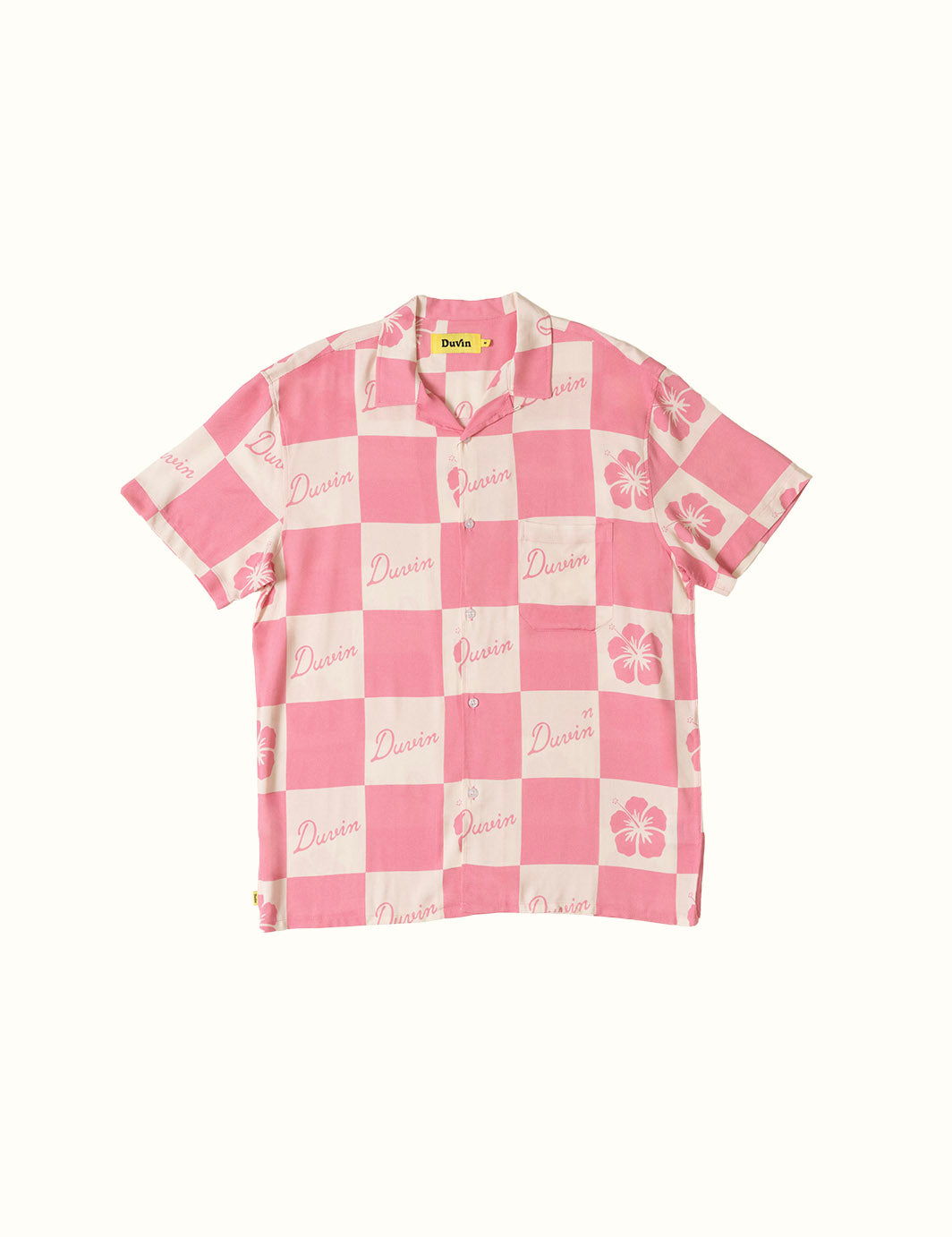 Checker Flower Buttonup - Pink