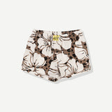 cute duvin floral and lweopard print beach shorts