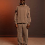 Wide Leg Sweatpant - Brown