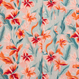 Pastel Flower Stretch Cabana Shirt