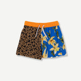 Flower Leopard Swim Short Blue - Boys