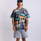 Bumper Sticker Stretch Cabana Shirt