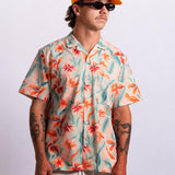 Pastel Flower Stretch Cabana Shirt