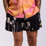 Hurricane Palm Swim Short - Black