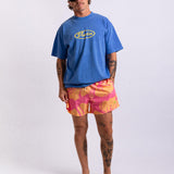Oval Flower Tee - Blue