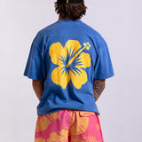 Oval Flower Tee - Blue
