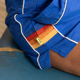 Women's Side Nylon Short - Blue