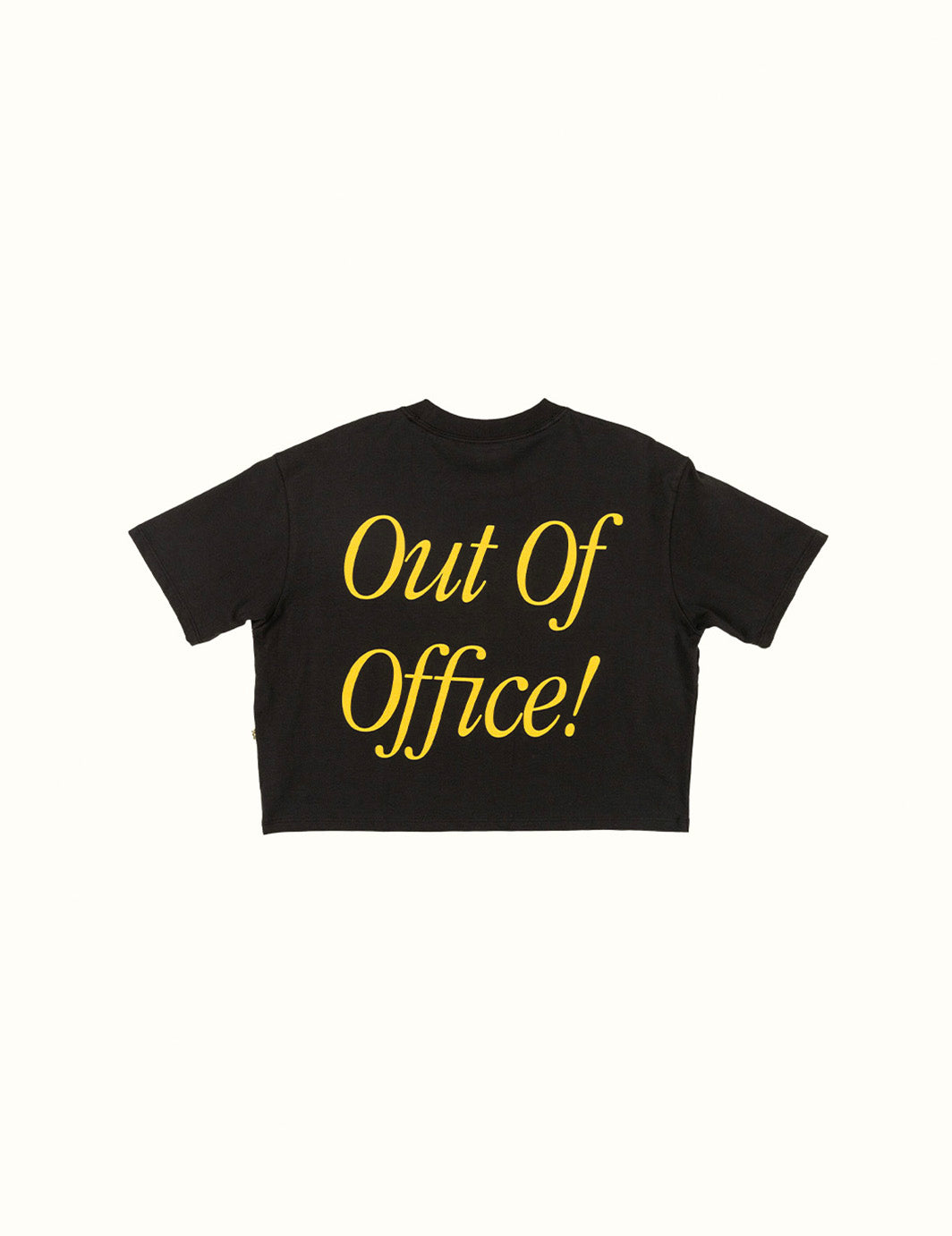Sorry Out Of Office Crop Tee - Black