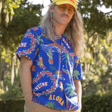 Palm Leisure Stretch Buttonup - Blue