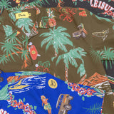 Palm Leisure Stretch Buttonup - Blue