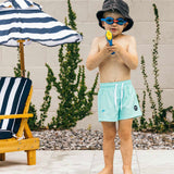 Teal Palm Swim Short - Boys