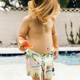 Pastel Palmy Swim Short - Boys