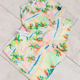 Pastel Palmy Swim Short - Boys
