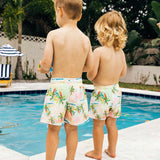 Pastel Palmy Swim Short - Boys