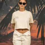 Shoreline Crop Tee Ivory