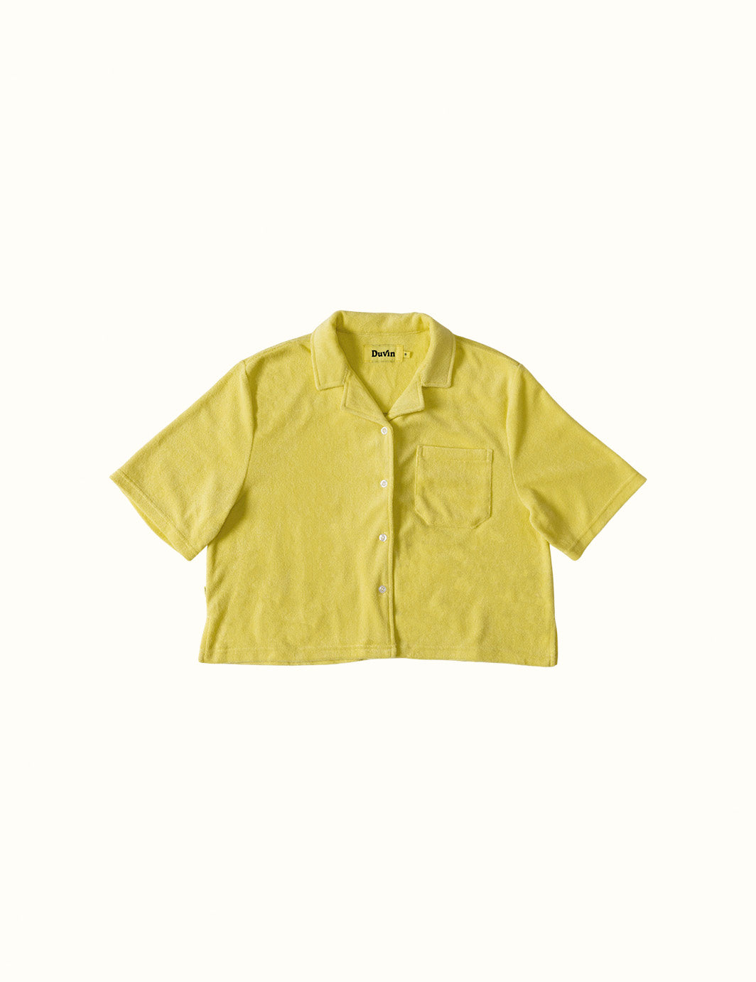 Terry Crop Buttonup - Yellow