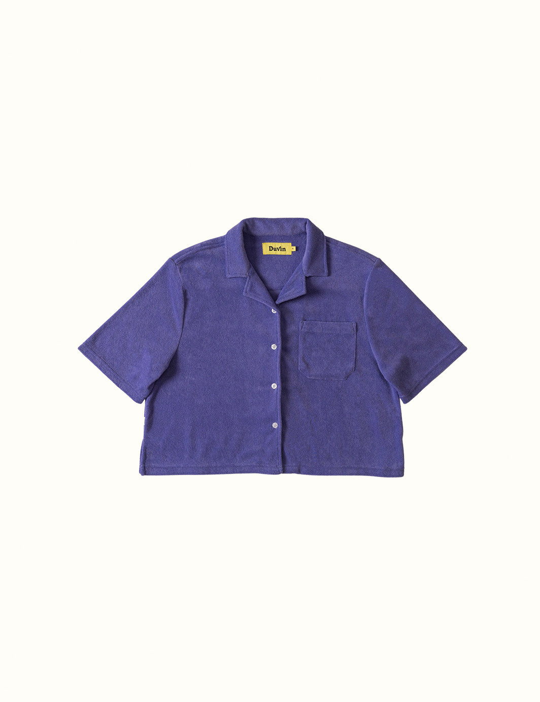 Terry Crop Buttonup - Purple