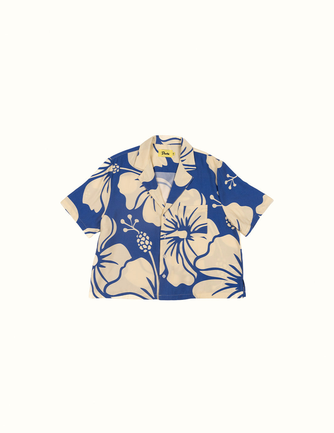 Trouble In Paradise Crop Buttonup Blue