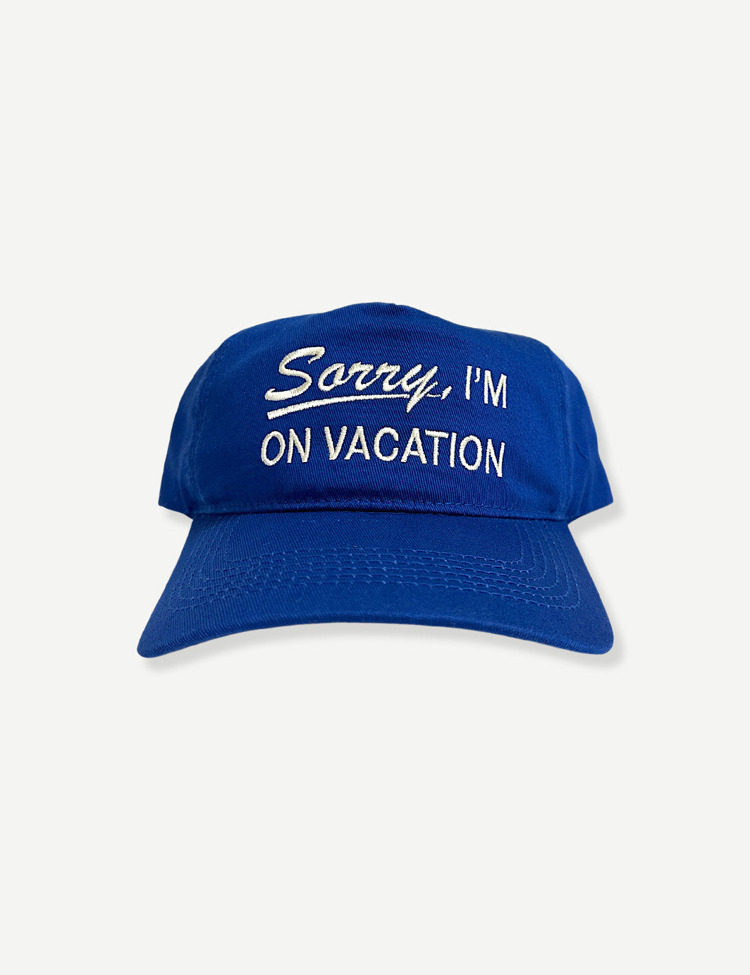 Sorry On Vacation Hat - Blue 2.0