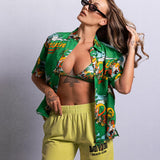 In Clouds Tencel Crop Cabana Shirt